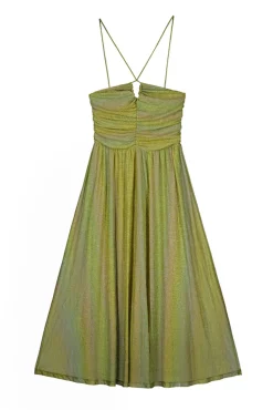 Slowlove Vestido De Punto Halter Turquesa Discount