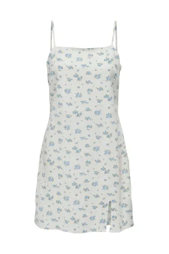 Only Vestido De Tirantes Con Lino Blanco Sale