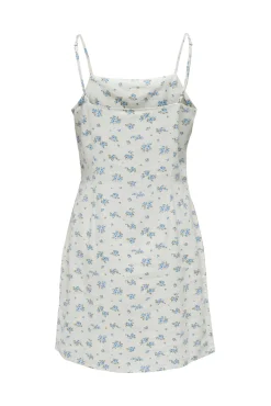 Only Vestido De Tirantes Con Lino Blanco Sale