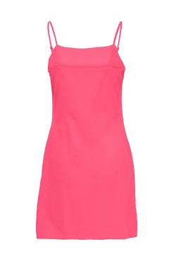 Only Vestido De Tirantes Con Lino Rosa