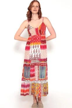 Brave Soul Vestido De Tirantes Con Print Multicolor Outlet