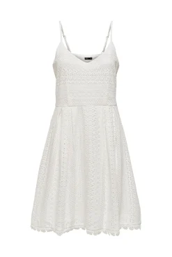 Only Vestido De Tirantes Encaje Blanco Outlet