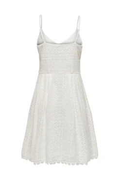 Only Vestido De Tirantes Encaje Blanco Outlet