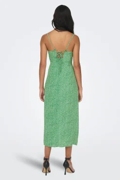 Only Vestido De Tirantes Estampado Verde Outlet