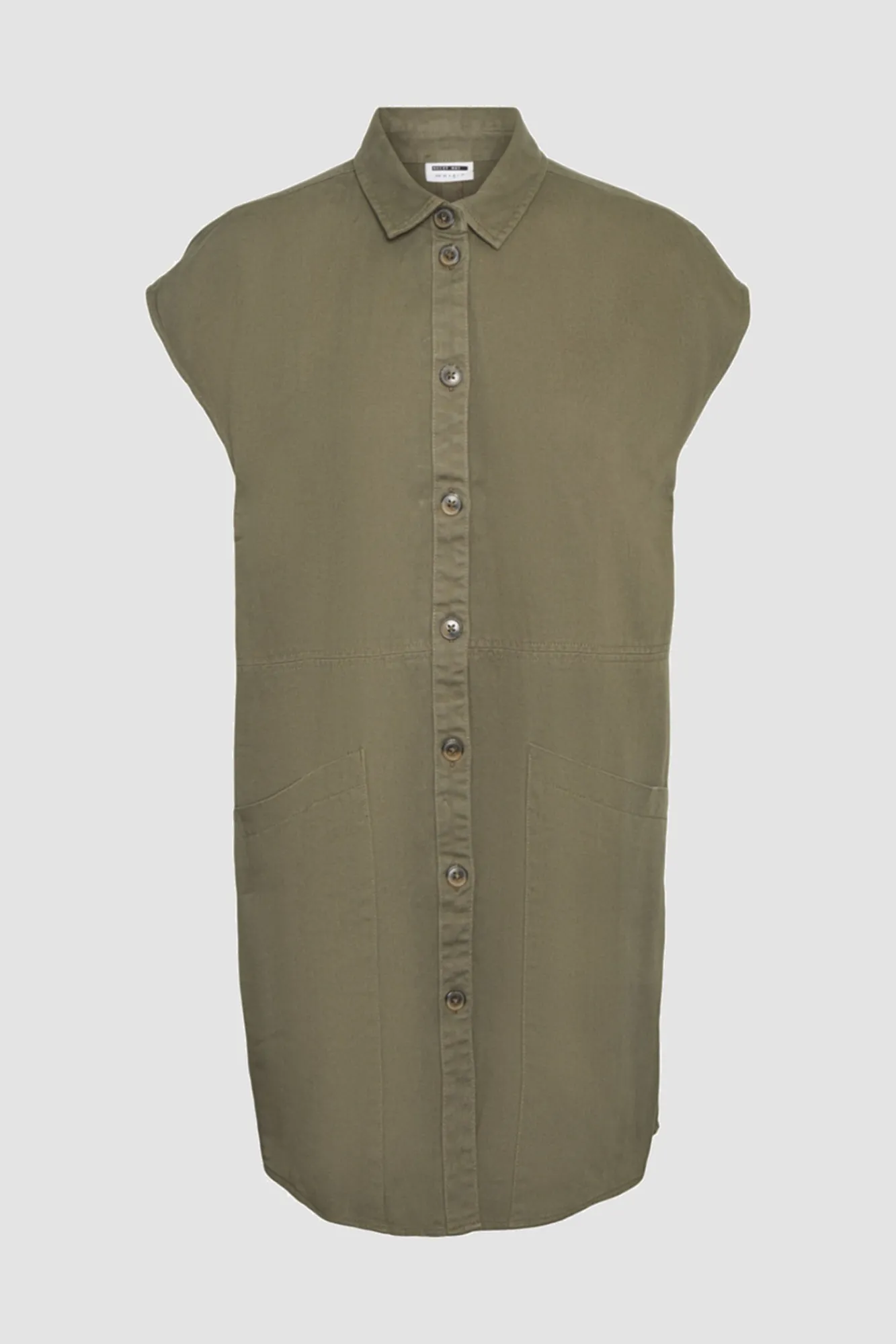 Noisy May Vestido Denim Kaki Oscuro Best
