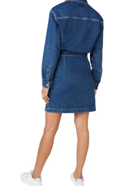 Pepe Jeans Vestido Denim Camisero Lavado Oscuro Azul Oscuro Outlet