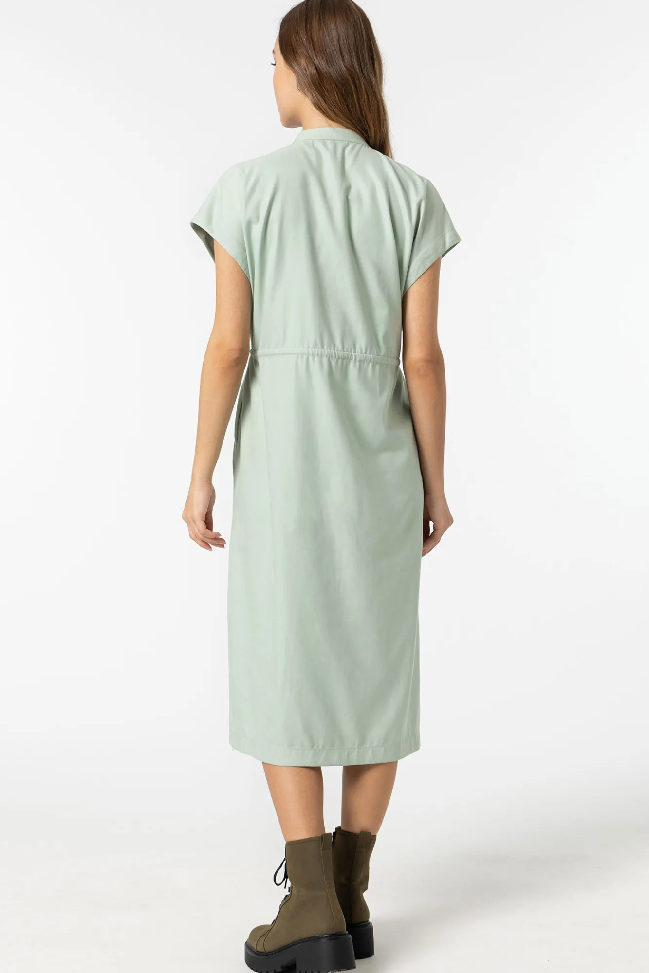 Tiffosi Vestido Efecto Piel De Melocoton Verde