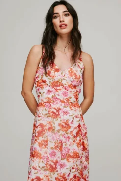 Vila Vestido Envolvente De Tirantes Gris Hot