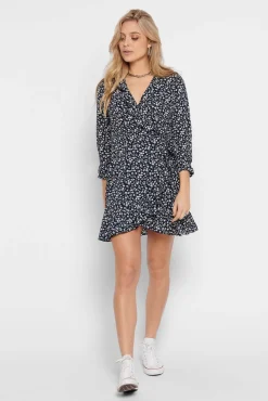 Only Vestido Estampado Azul Medio Hot