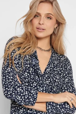 Only Vestido Estampado Azul Medio Hot