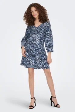 JDY Vestido Estampado Corto Azul Claro Sale