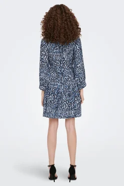 JDY Vestido Estampado Corto Azul Claro Sale