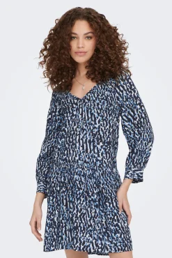 JDY Vestido Estampado Corto Azul Claro Sale