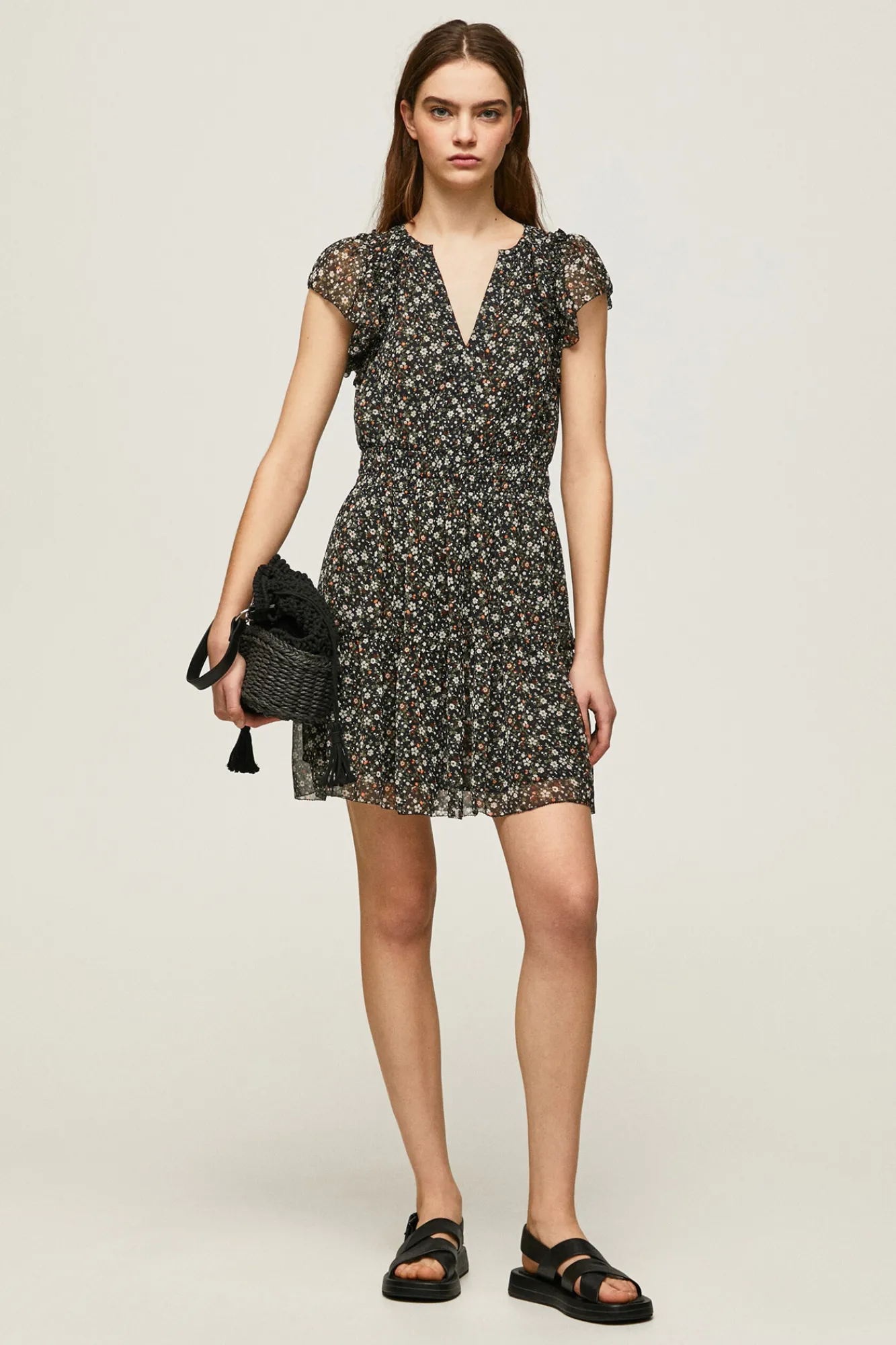 Pepe Jeans Vestido Estampado Corto. Multicolor Discount