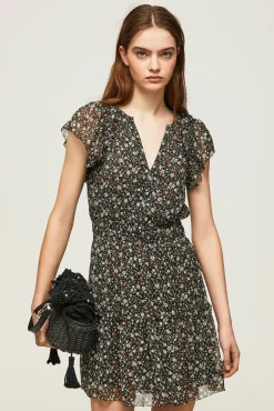 Pepe Jeans Vestido Estampado Corto. Multicolor Discount