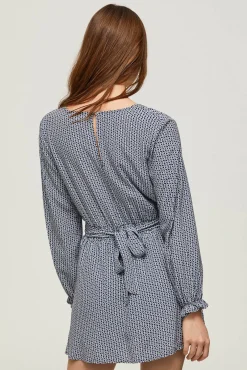 Pepe Jeans Vestido Estampado Corto Con Manga Larga. Multicolor Hot