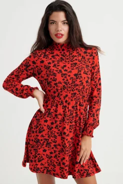 Inside Vestido Estampado Floral Rojo Best