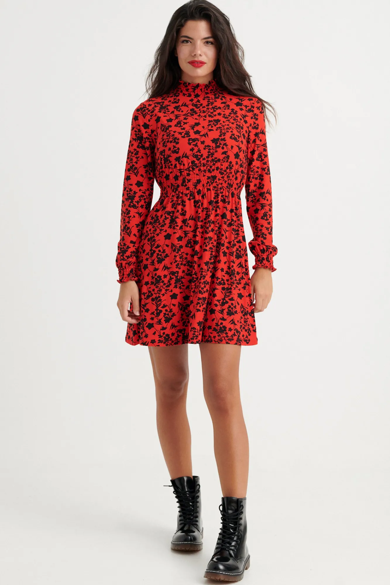 Inside Vestido Estampado Floral Rojo Best
