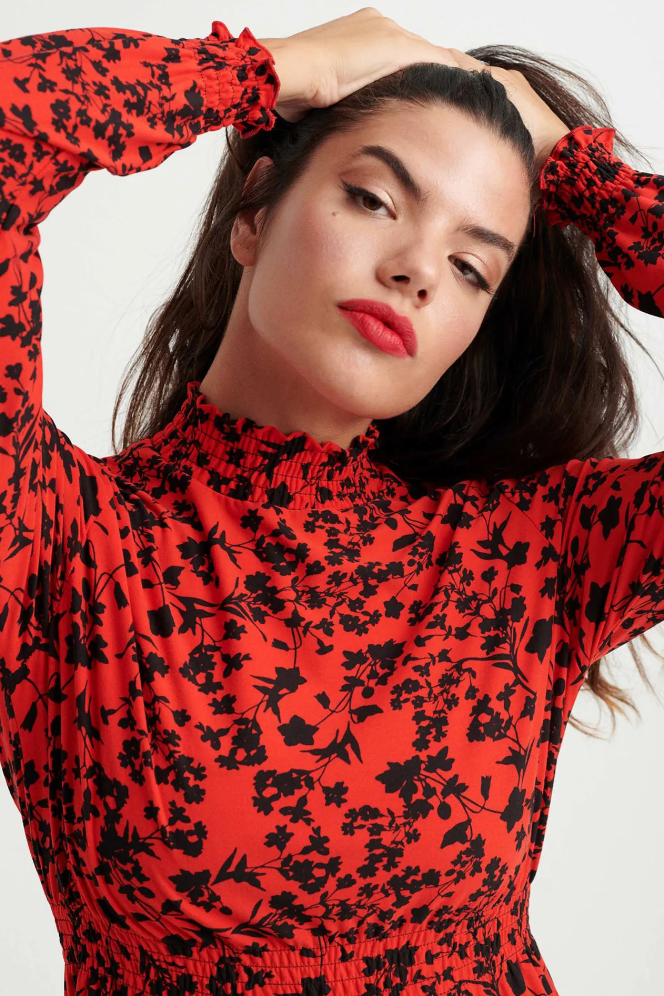 Inside Vestido Estampado Floral Rojo Best