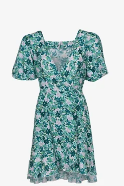 Tiffosi Vestido Estampado Floral Cruzado Verde Discount