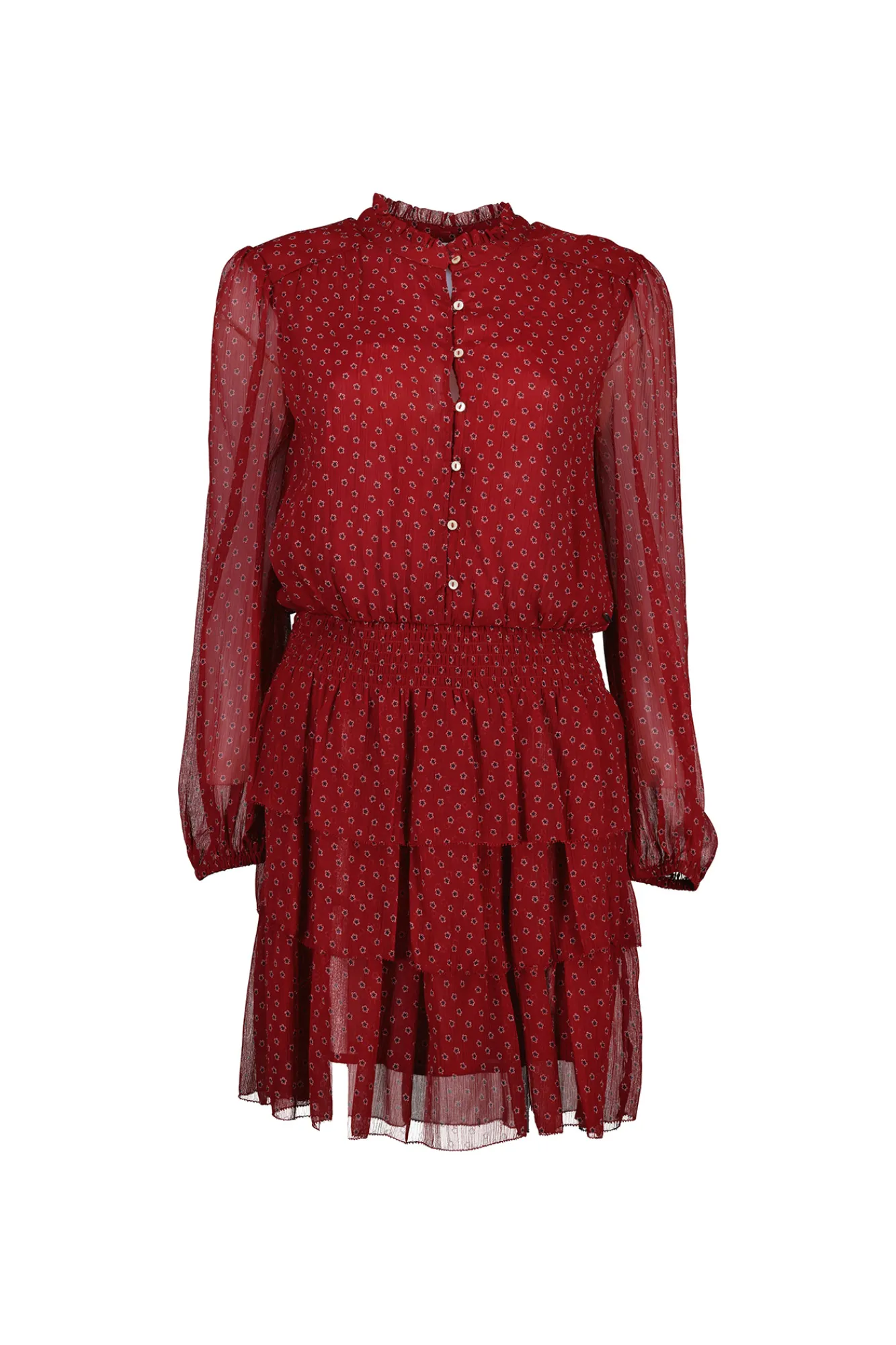 Pepe Jeans Vestido Estampado Floral Delia Granate
