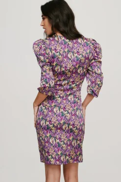 Vila Vestido Estampado Flores Negro Sale