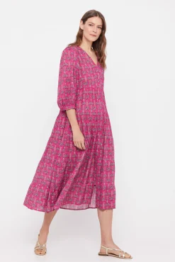 Cortefiel Vestido Estampado Flores Multicolor Clearance
