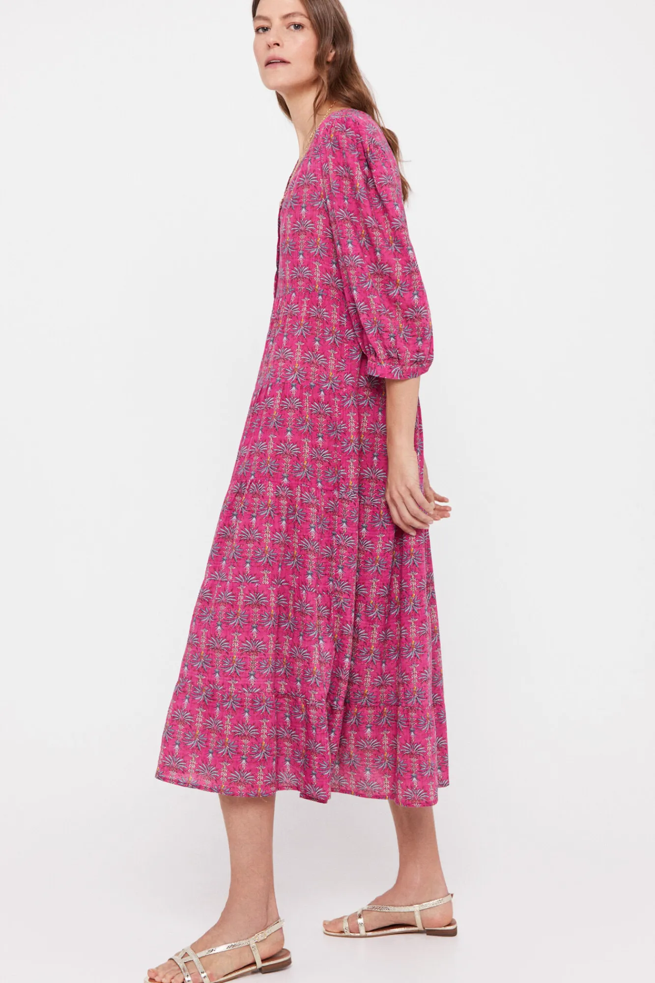 Cortefiel Vestido Estampado Flores Multicolor Clearance