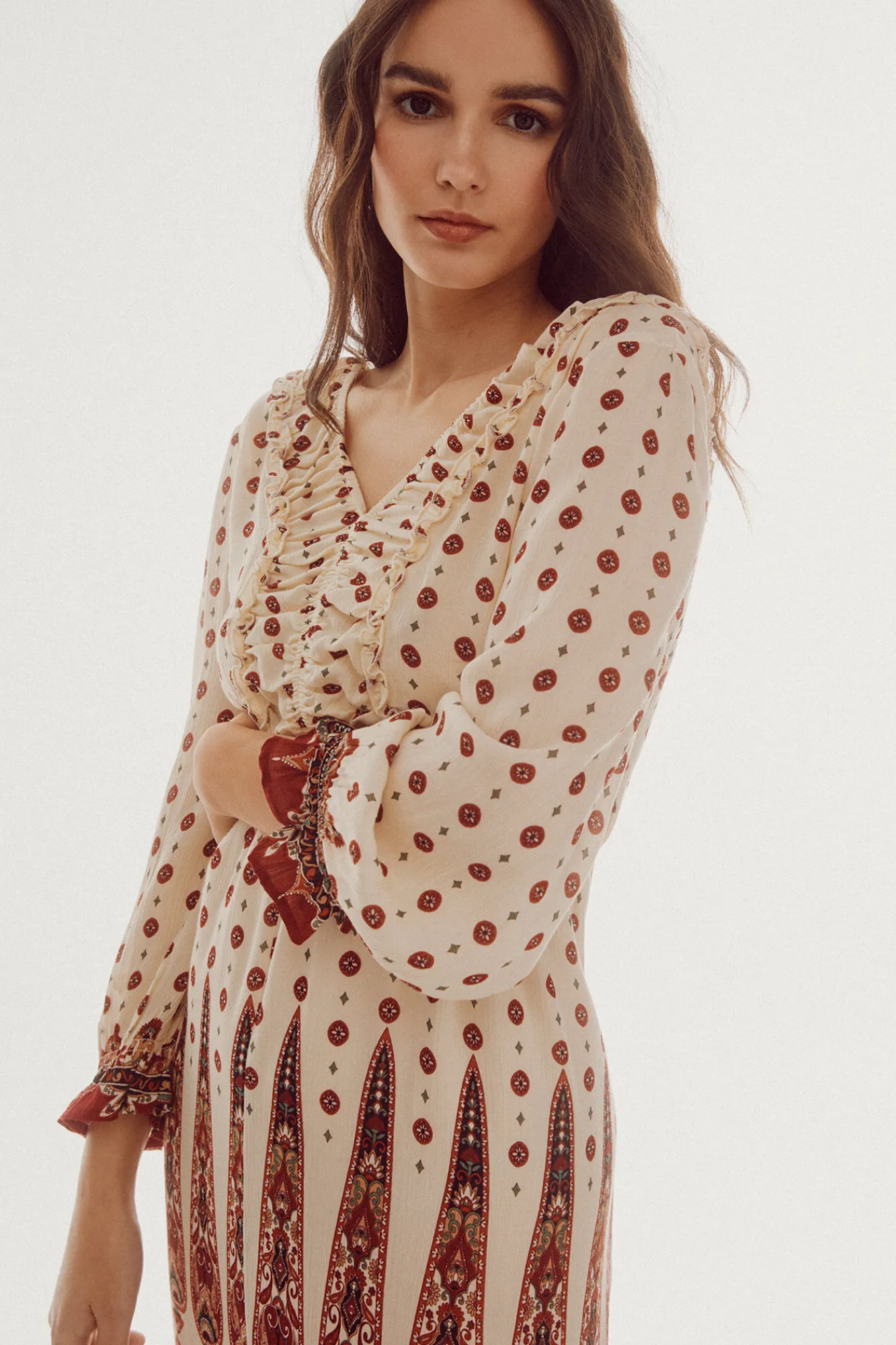 Slowlove Vestido Estampado Largo Multicolor Hot
