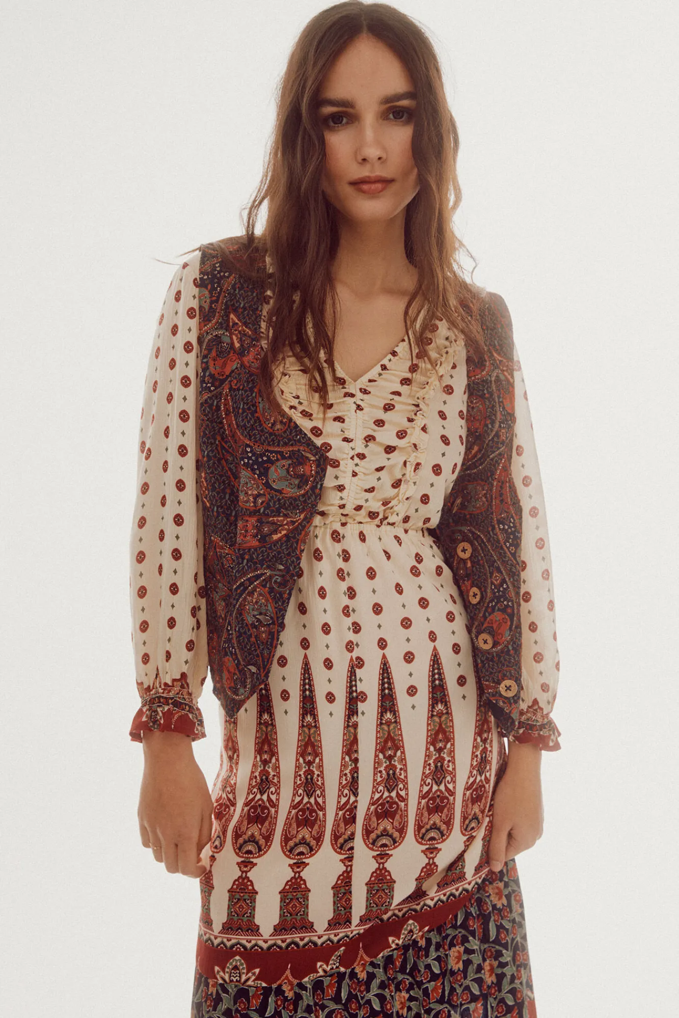 Slowlove Vestido Estampado Largo Multicolor Hot