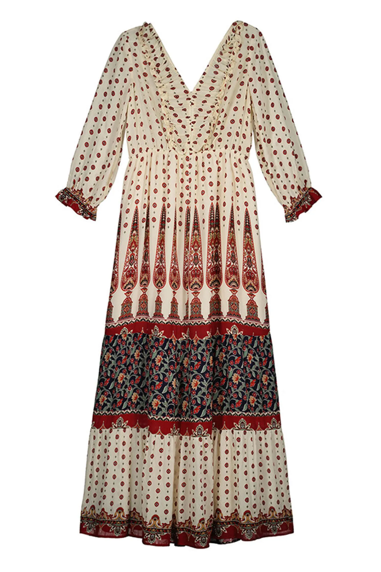 Slowlove Vestido Estampado Largo Multicolor Hot