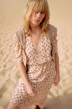 Slowlove Vestido Estampado Largo Estampado Blanco Discount