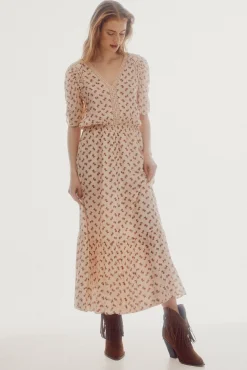 Slowlove Vestido Estampado Largo Estampado Blanco Discount
