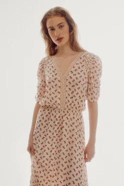 Slowlove Vestido Estampado Largo Estampado Blanco Discount