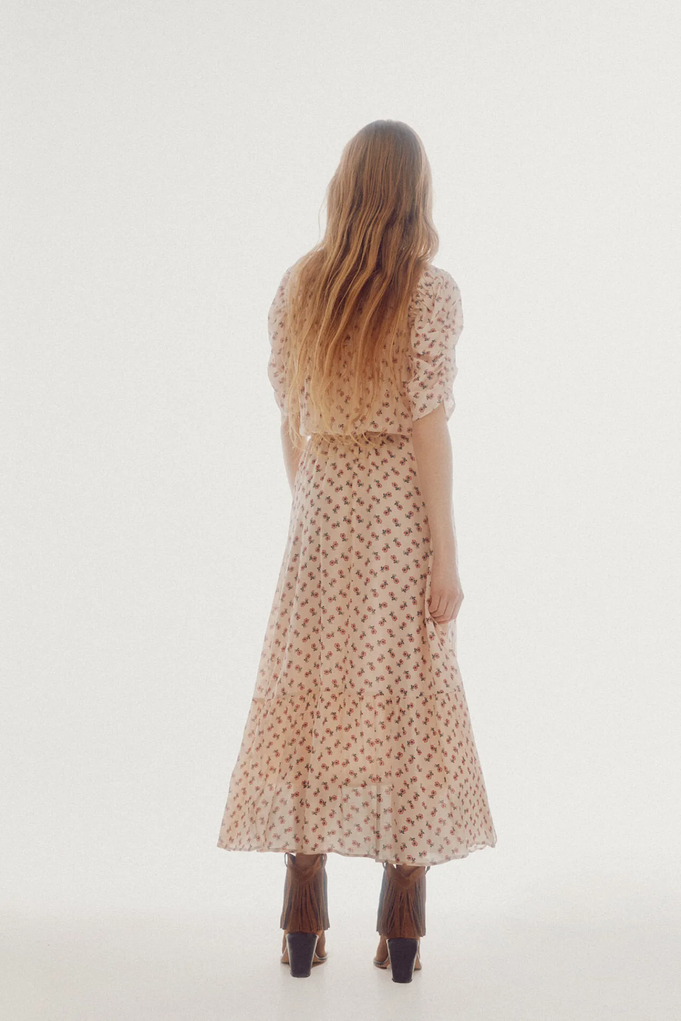 Slowlove Vestido Estampado Largo Estampado Blanco Discount
