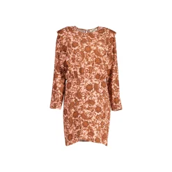 Slowlove Vestido Estampado Manga Larga Estampado Beige Best
