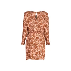 Slowlove Vestido Estampado Manga Larga Estampado Beige Best