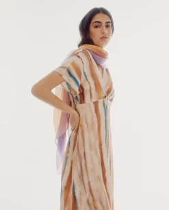 Slowlove Vestido Estampado Tie Dye Estampado Blanco Online