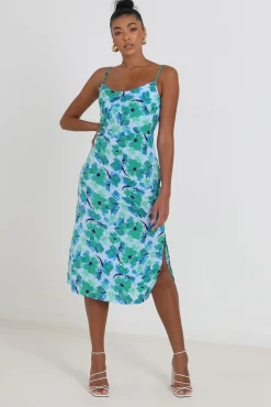 Brave Soul Vestido Floral De Tirantes Estampado Verde Sale