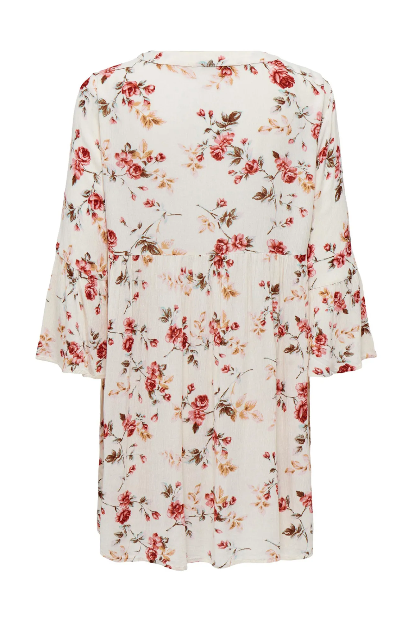 Only Vestido Fluido Media Manga Blanco Discount