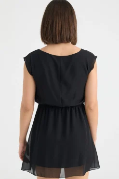 Inside Vestido Goma Cintura Negro Outlet