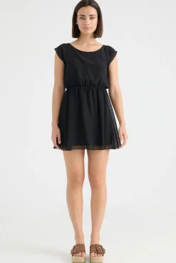 Inside Vestido Goma Cintura Negro Outlet