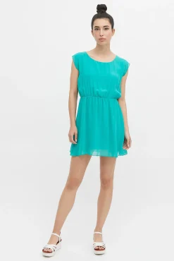 Inside Vestido Goma Cintura Verde Outlet