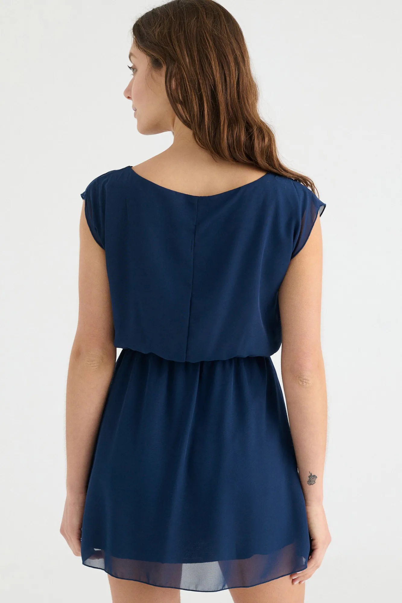 Inside Vestido Goma Cintura Navy Hot