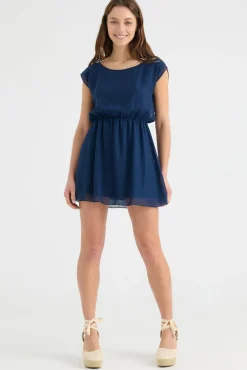 Inside Vestido Goma Cintura Navy Hot