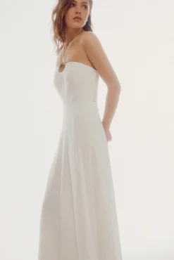 Slowlove Vestido Halter Con Abalorios Blanco Hot