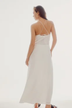 Slowlove Vestido Halter Con Abalorios Blanco Hot
