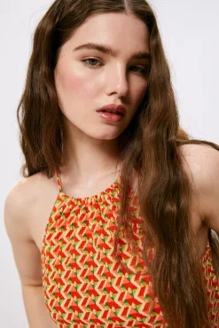 High Spirits Vestido Julieta Naranja Clearance