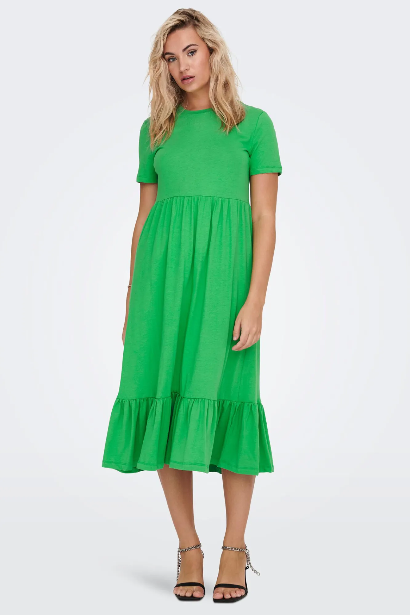 Only Vestido Largo Verde Sale