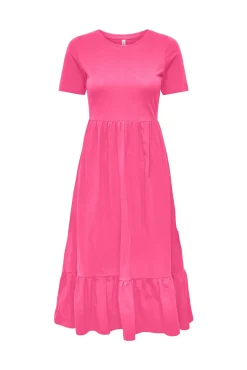 Only Vestido Largo Rosa Outlet